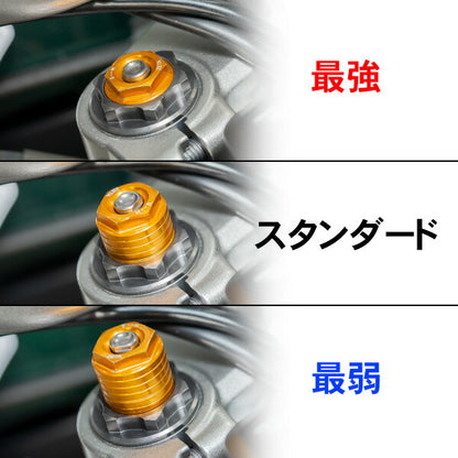 フロントフォークトップキャップイニシャルアジャスター ゴールド セロー250 XT250X