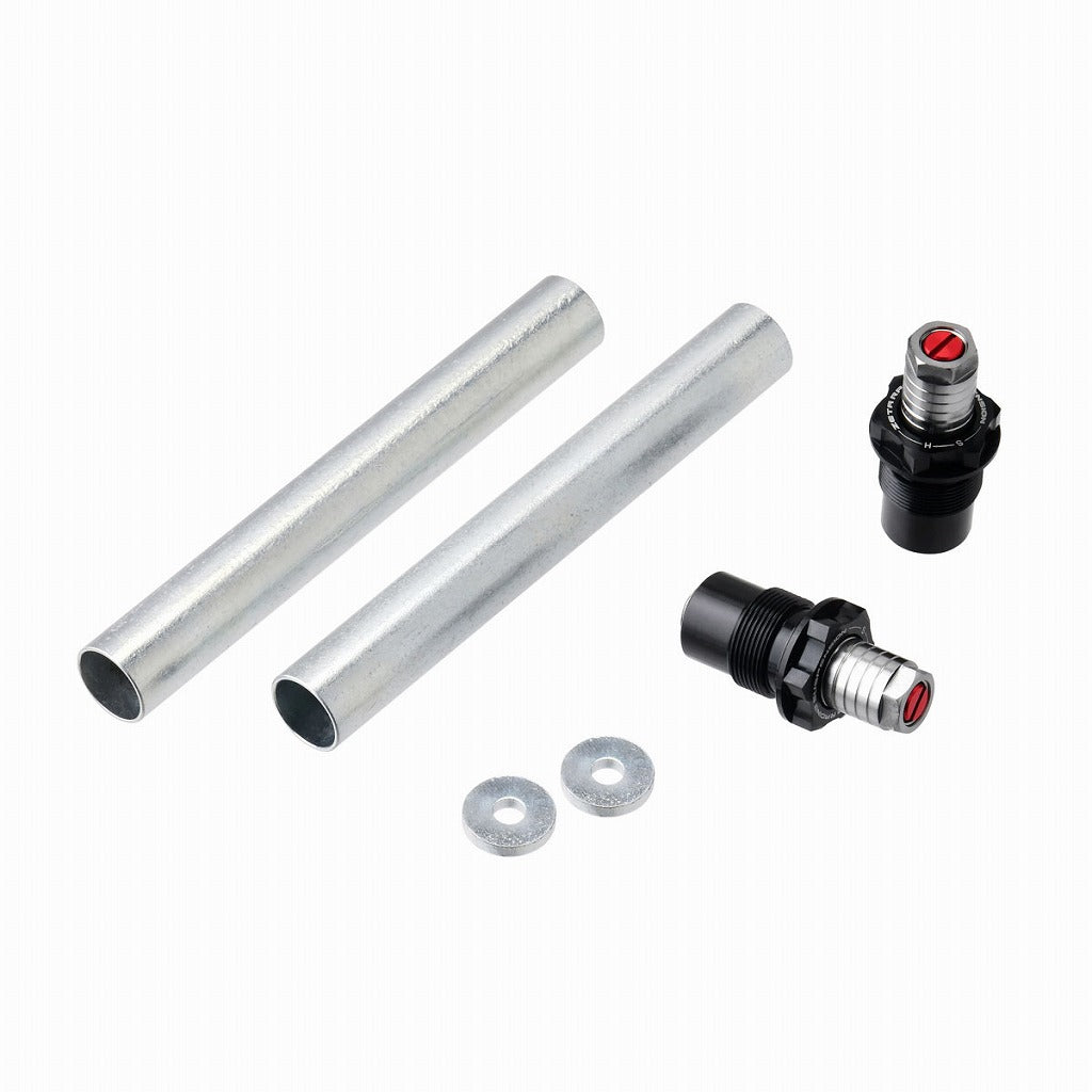 フロントフォークトップキャップ イニシャルアジャスター ブラック/チタン CT125 左右セット