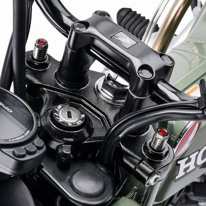 フロントフォークトップキャップ イニシャルアジャスター ブラック/チタン CT125 左右セット