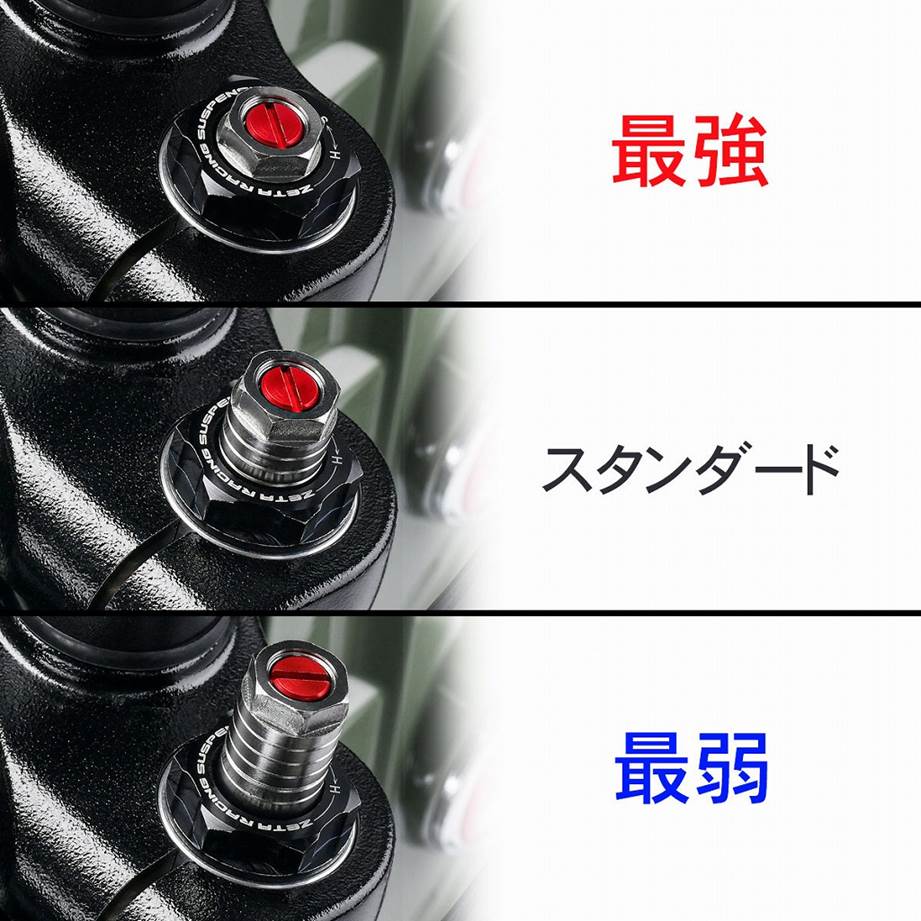 フロントフォークトップキャップ イニシャルアジャスター ブラック