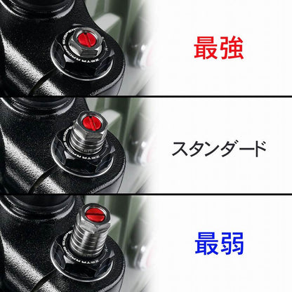 フロントフォークトップキャップ イニシャルアジャスター ブラック/チタン CT125 左右セット