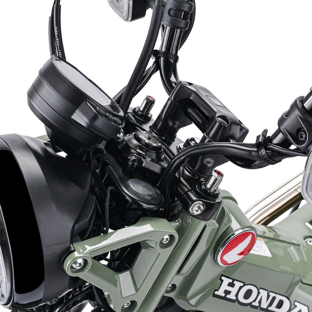 フロントフォークトップキャップ イニシャルアジャスター ブラック/チタン CT125用