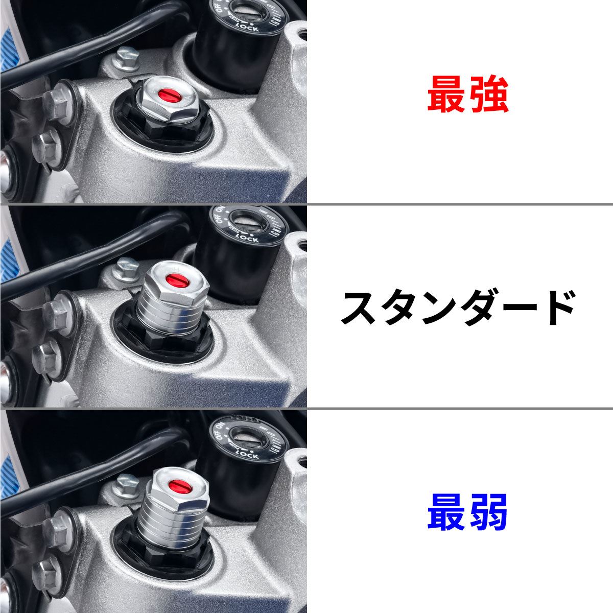 ZETA フロントフォークトップキャップイニシャルアジャスター ブラック セロー250
