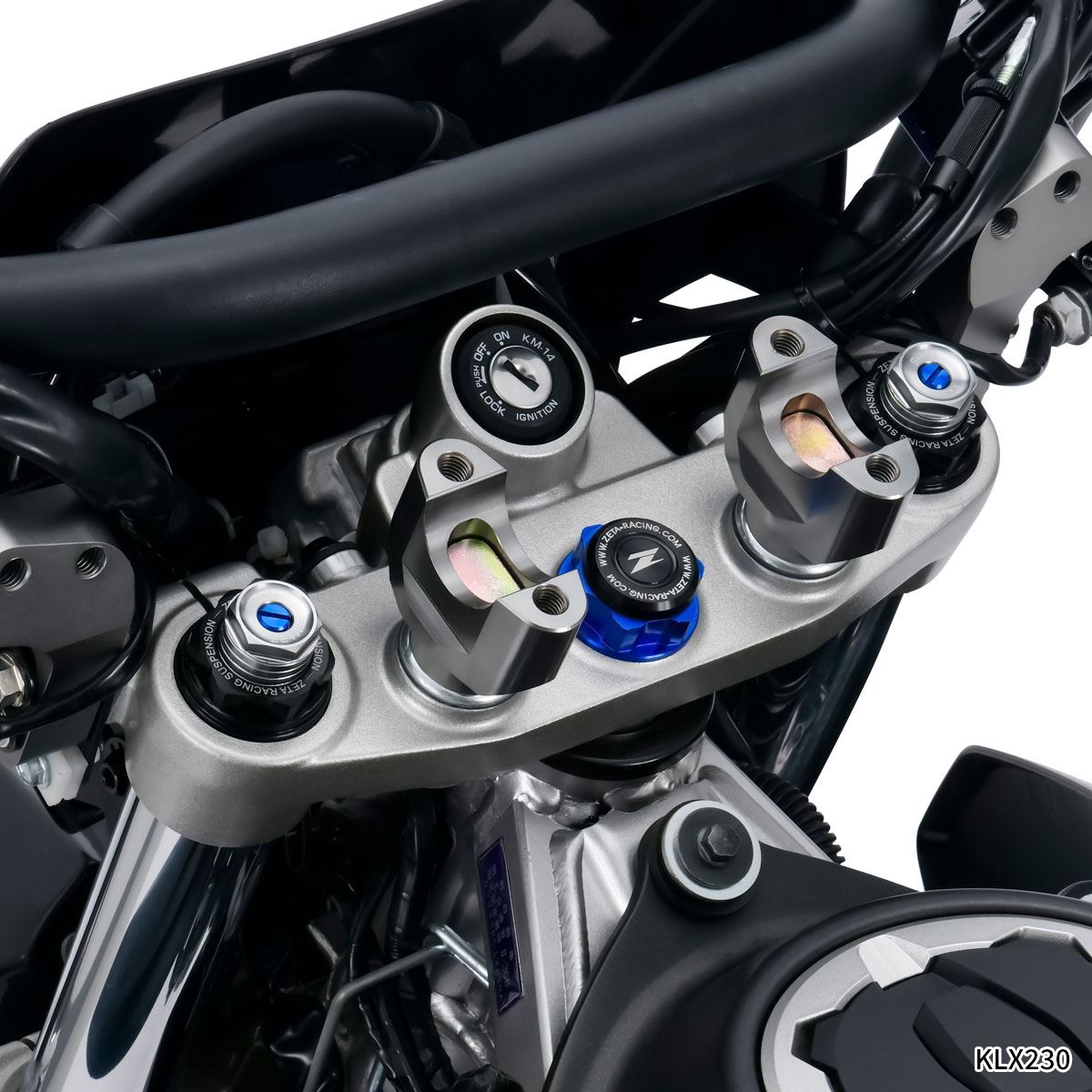 ZETA フロントフォークトップキャップイニシャルアジャスター ブラック KLX230/R