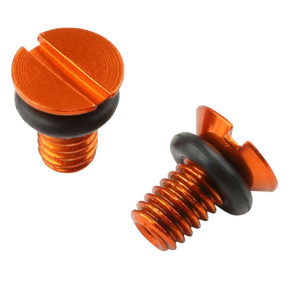 Front Fork Air Valve Screws, Orange, M4 P=0.7, 2 pcs, WP