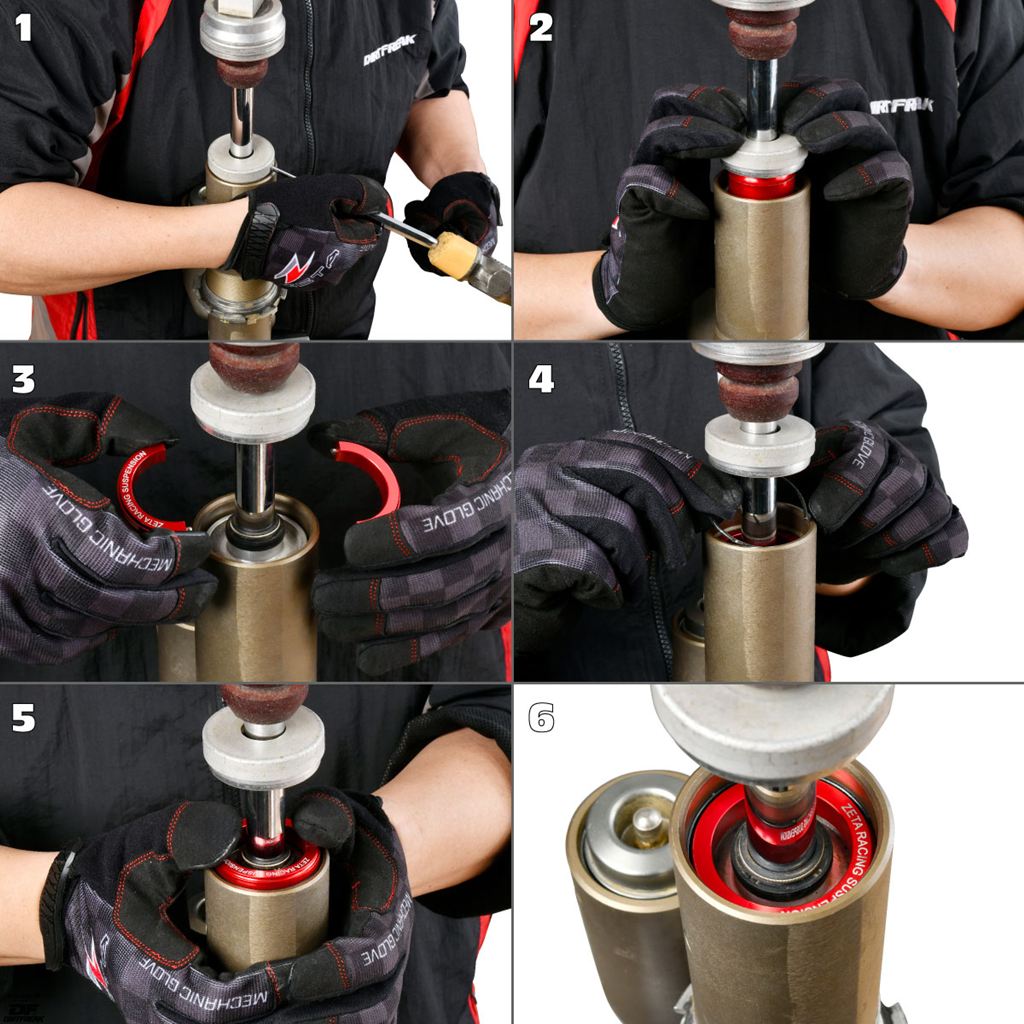 Rear shock lowdown outer kit φ46 H-Blue Lowdown (-40mm)