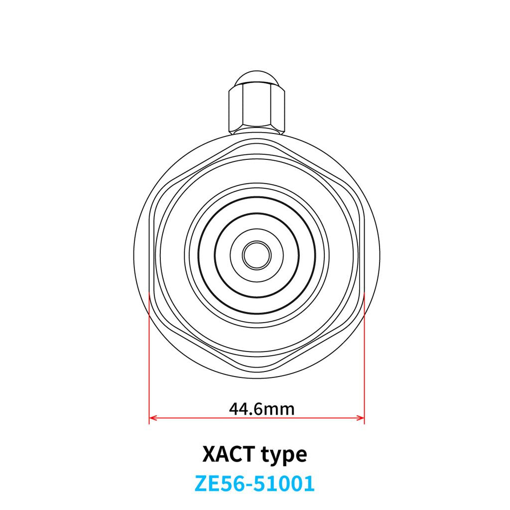 WP Rear Suspension Gas Valve XACT Type Titanium Color/Red