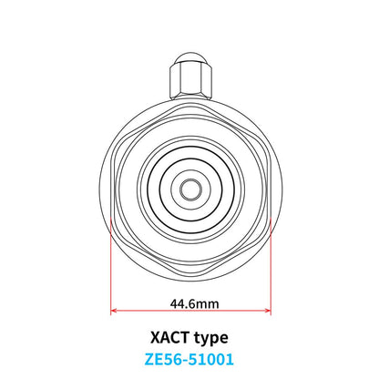 WP Rear Suspension Gas Valve XACT Type Titanium Color/Red