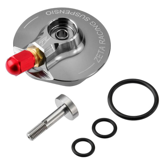 WP Rear Suspension Gas Valve XACT Type Titanium Color/Red