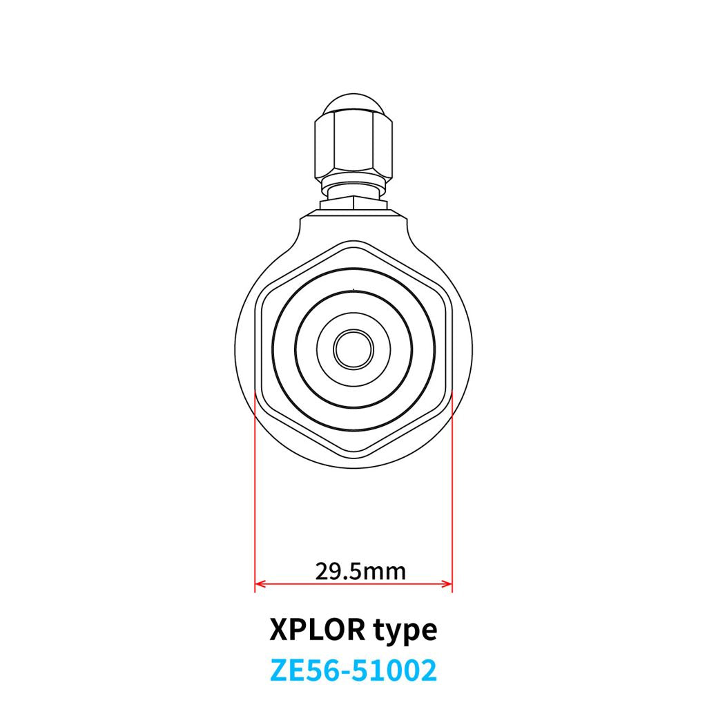 WP リアサスペンションガスバルブ XPLORタイプ チタンカラー/レッド