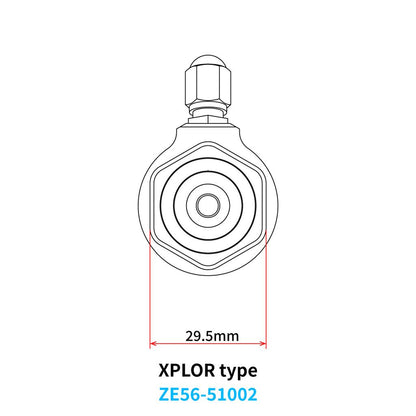 WP リアサスペンションガスバルブ XPLORタイプ チタンカラー/レッド