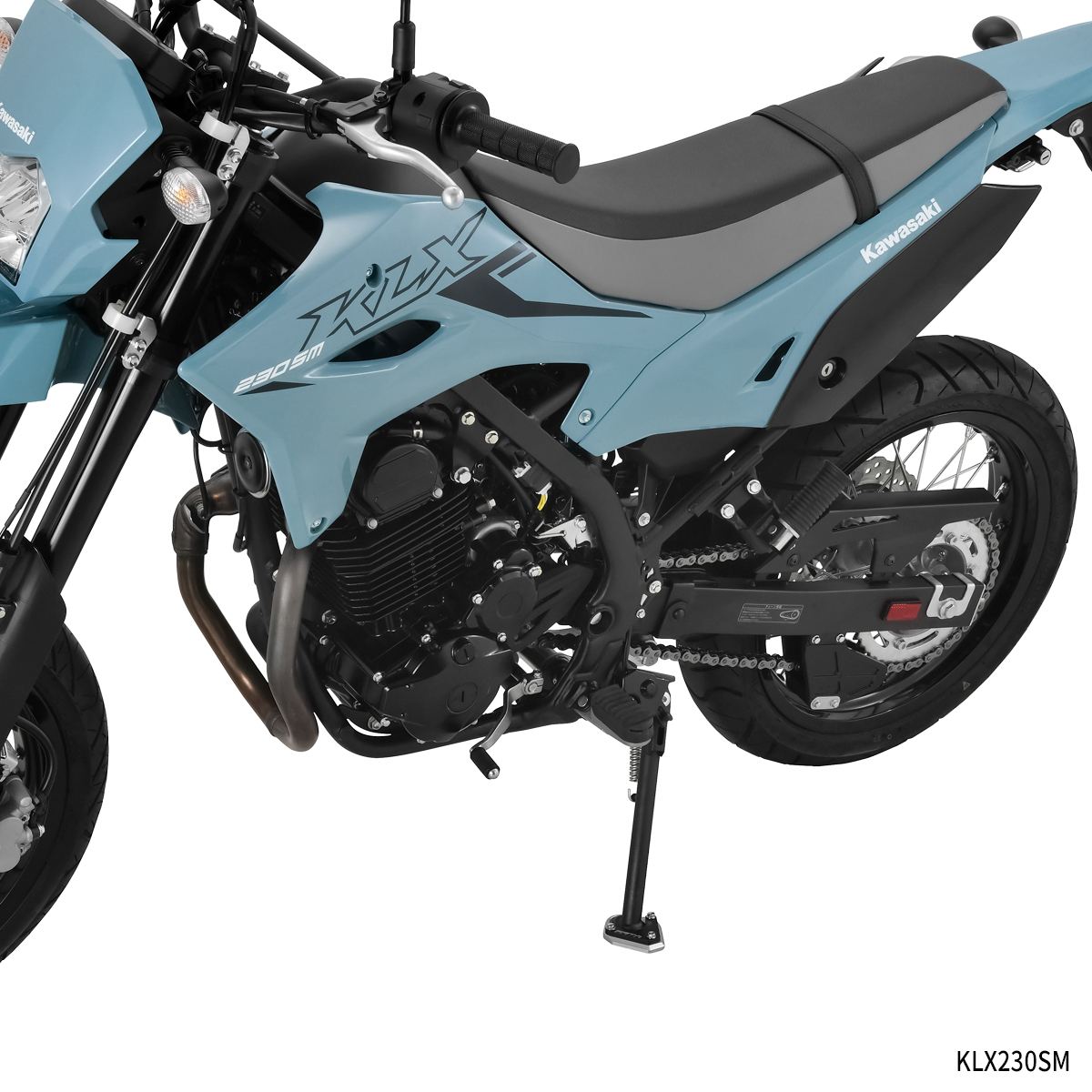 サイドスタンドエクステンダー ブラック/シルバー KLX230/S/SM/SHERPA
