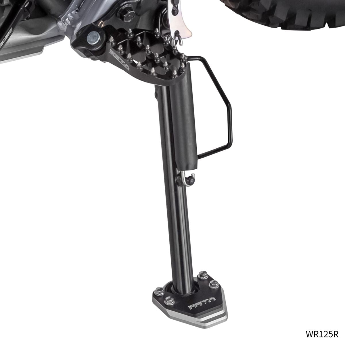 サイドスタンドエクステンダー ブラック/シルバー WR125R WR155R XTZ125