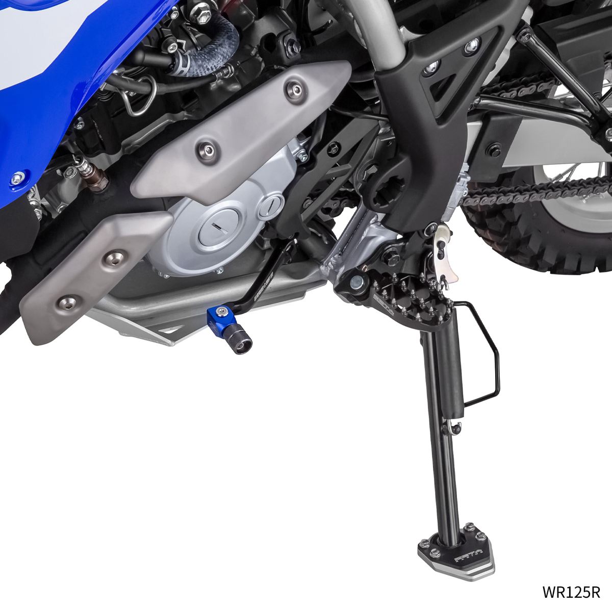 サイドスタンドエクステンダー ブラック/シルバー WR125R WR155R XTZ125
