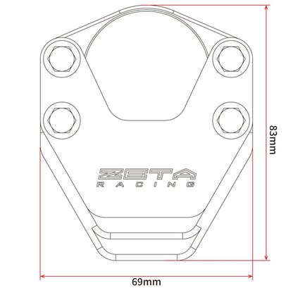 サイドスタンドエクステンダー ブラック/シルバー WR125R WR155R XTZ125