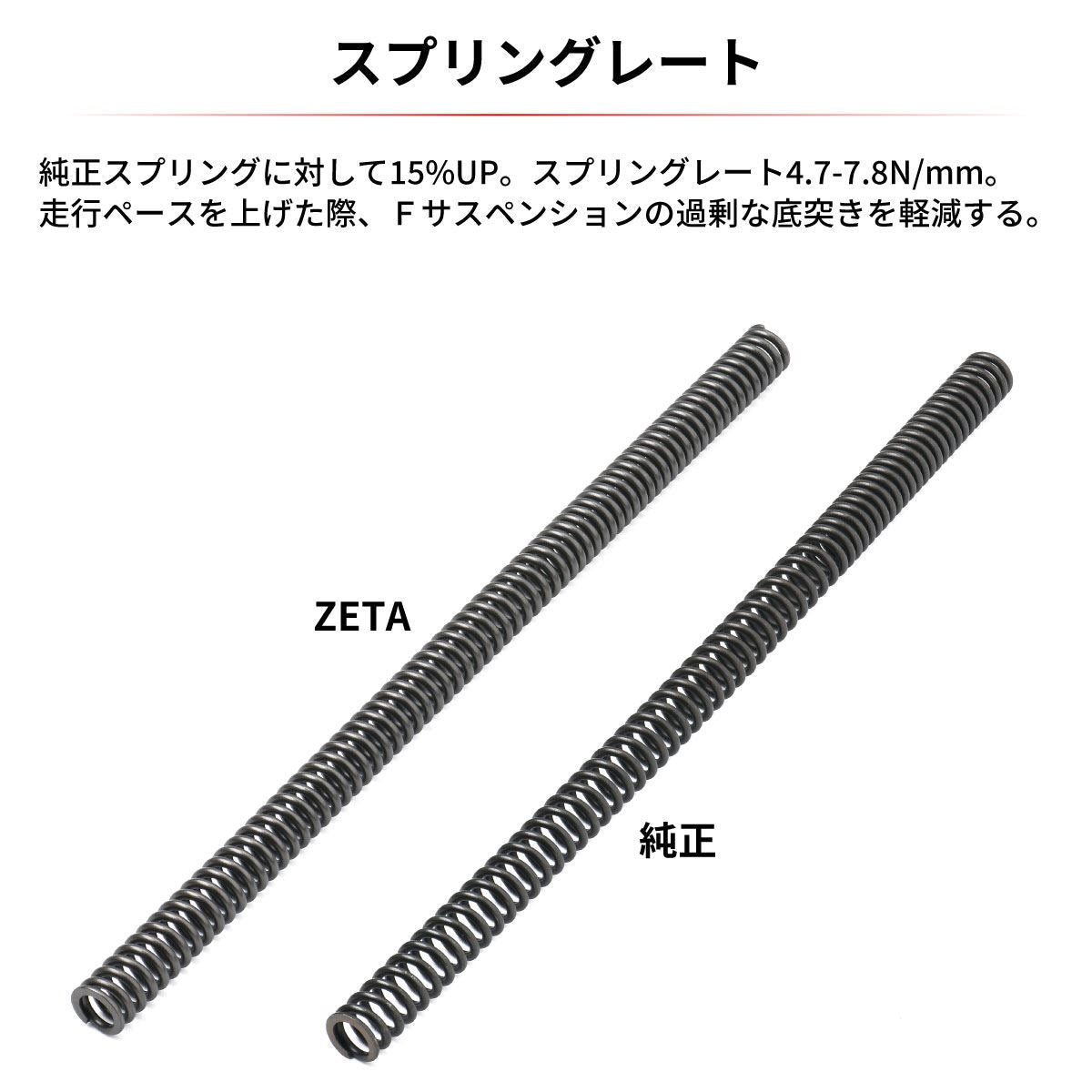 ZETA フロントフォークスプリング 約15%UP CRF125F