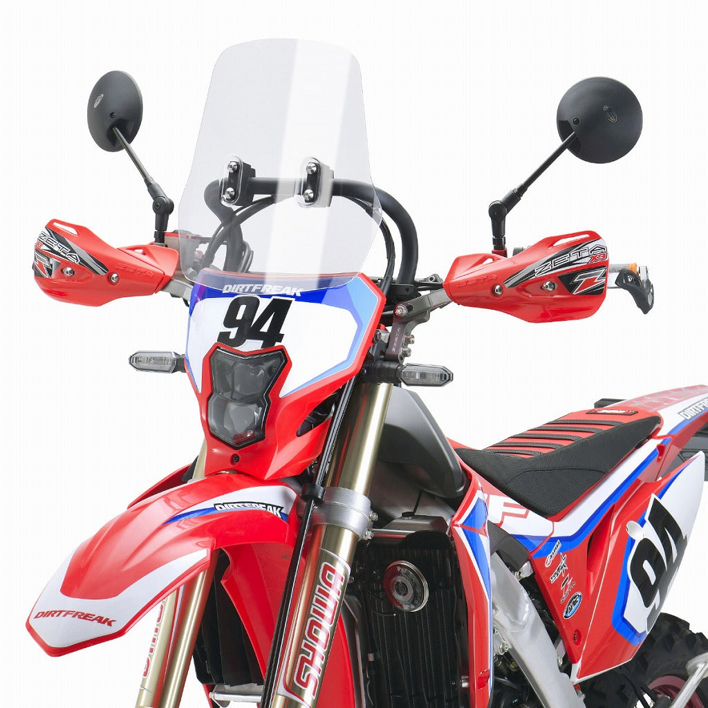 ZETA アドベンチャー ウィンドシールド ライトスモーク 334×295×3mm CRF450L CRF450RL