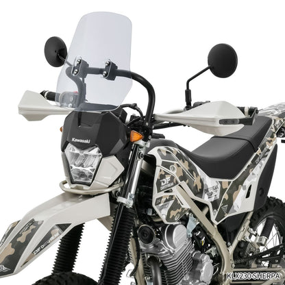 アドベンチャーウィンドシールド ライトスモーク 高さ334×幅295mm KLX230SHERPA KLX230DF