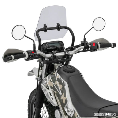 アドベンチャーウィンドシールド ライトスモーク 高さ334×幅295mm KLX230SHERPA KLX230DF