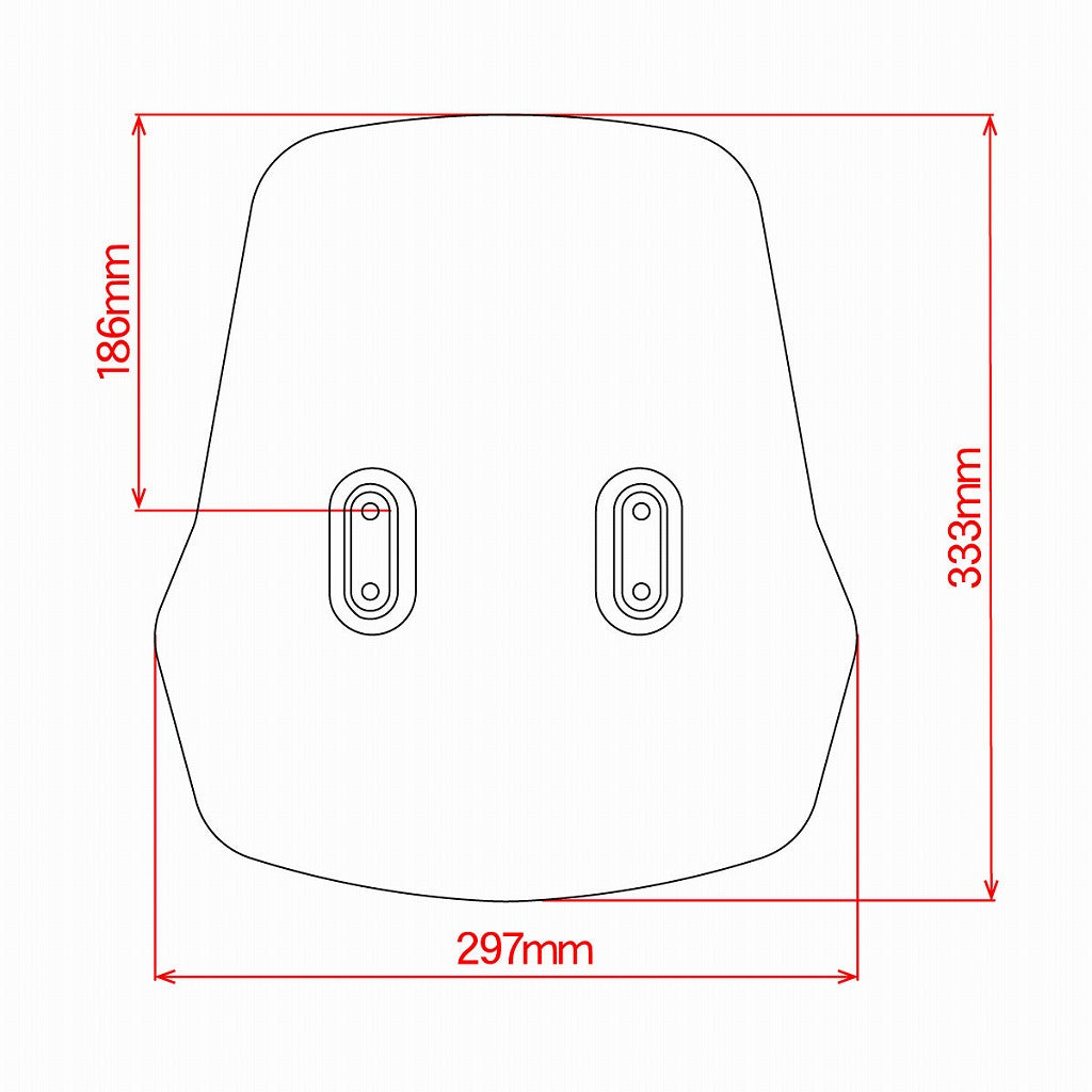 エクスプローラーウィンドシールド ユニバーサル ライトスモーク ハンドルバー径22.2mm スタンダードタイプ