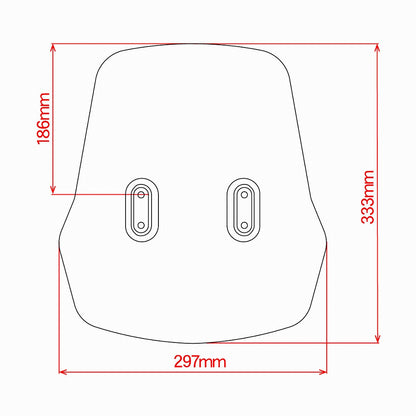 エクスプローラーウィンドシールド ユニバーサル ライトスモーク ハンドルバー径22.2mm スタンダードタイプ