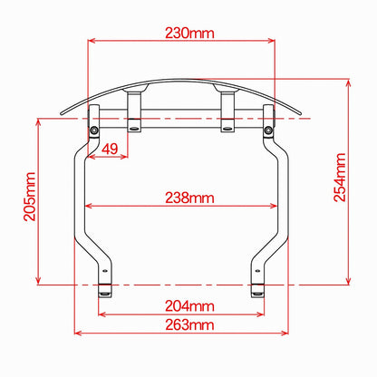 エクスプローラーウィンドシールド ユニバーサル ライトスモーク ハンドルバー径22.2mm スタンダードタイプ