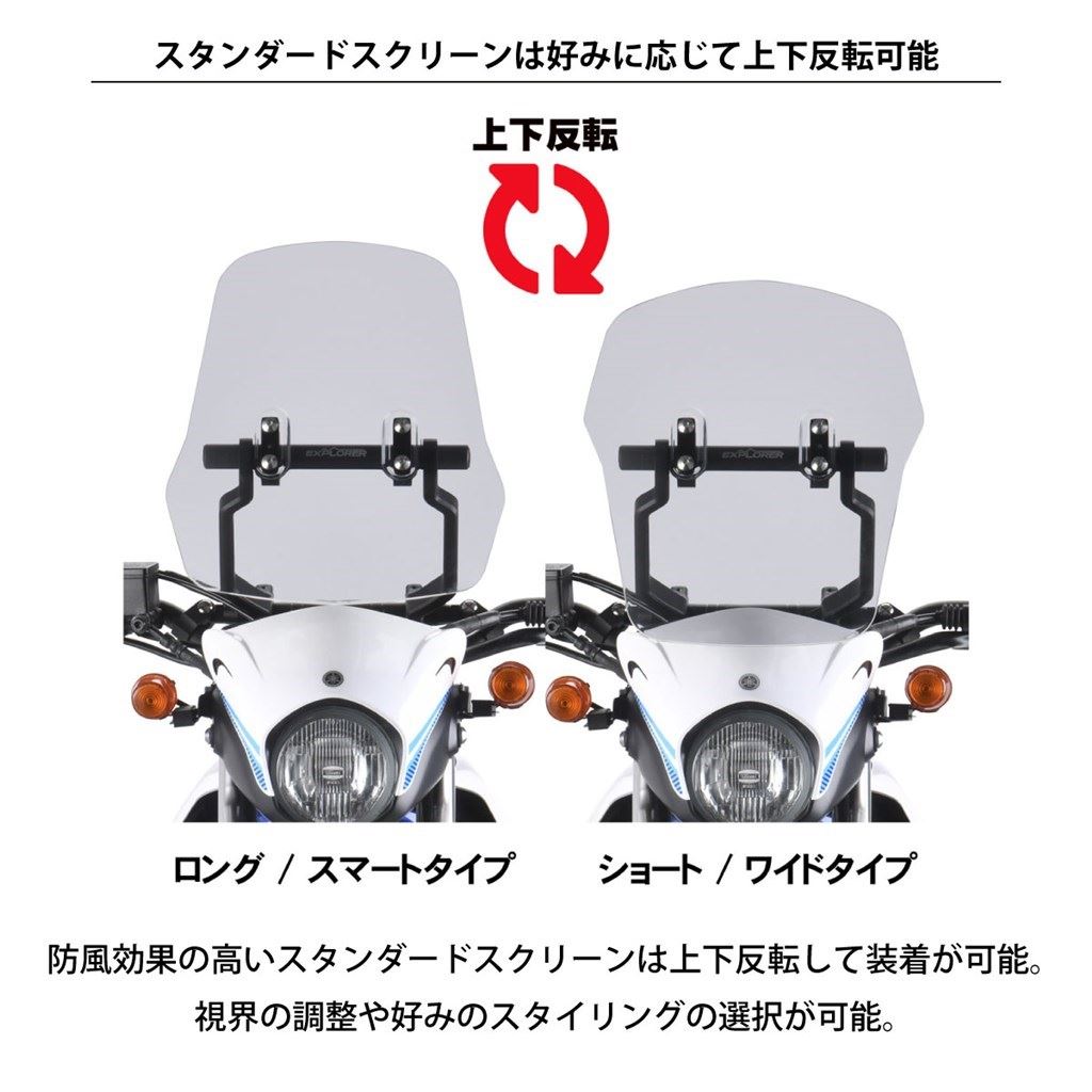 エクスプローラーウィンドシールド DAX125用