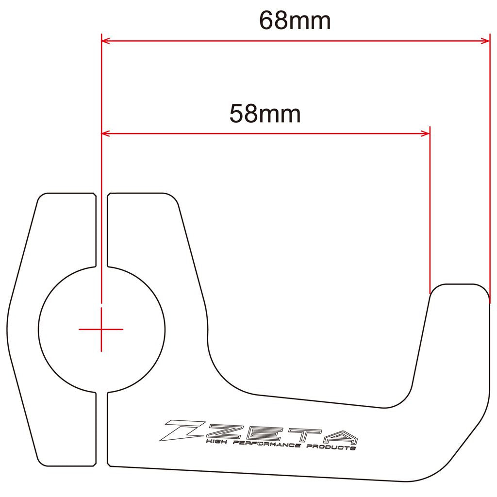 Armor Handguard Bend U-Clamp for Oversize Bars (28.6mm) - Orange