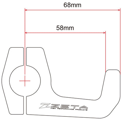 Armor Handguard Bend U-Clamp for Oversize Bars (28.6mm) - Orange