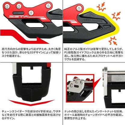 ZETA チェーンガイド ブラック KLX230 '25-