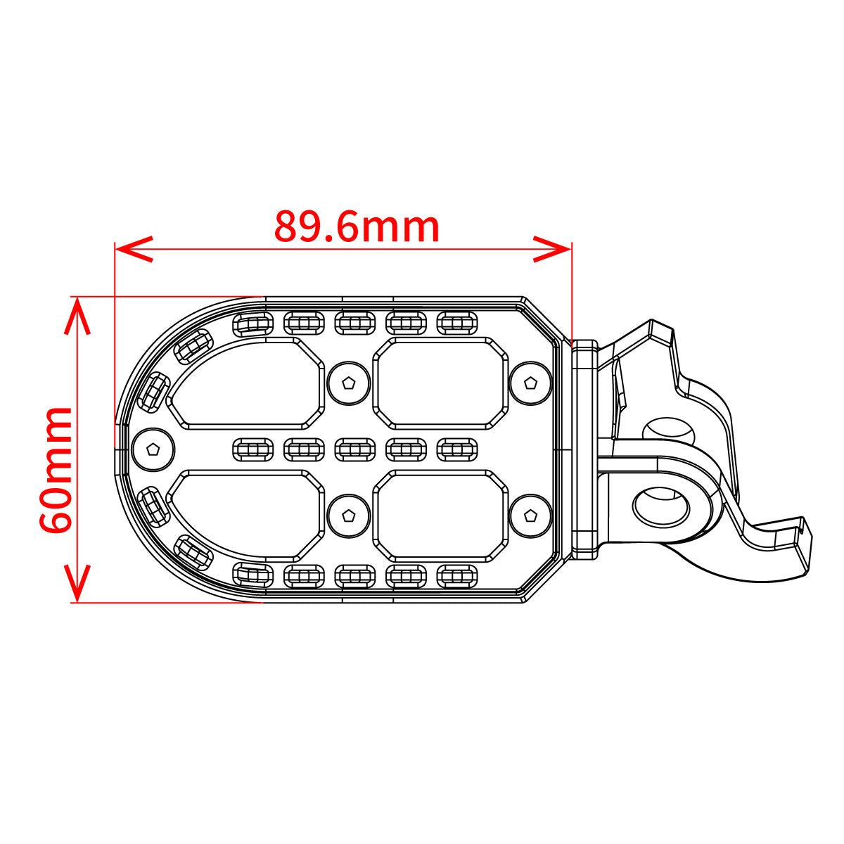 アドベンチャーフットペグ レッド CT125