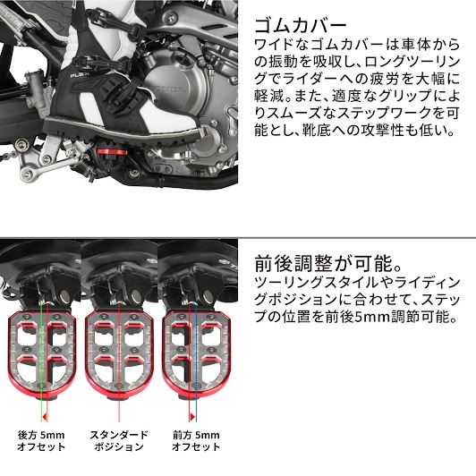 ZETA アドベンチャーフットペグ ブラック KTM