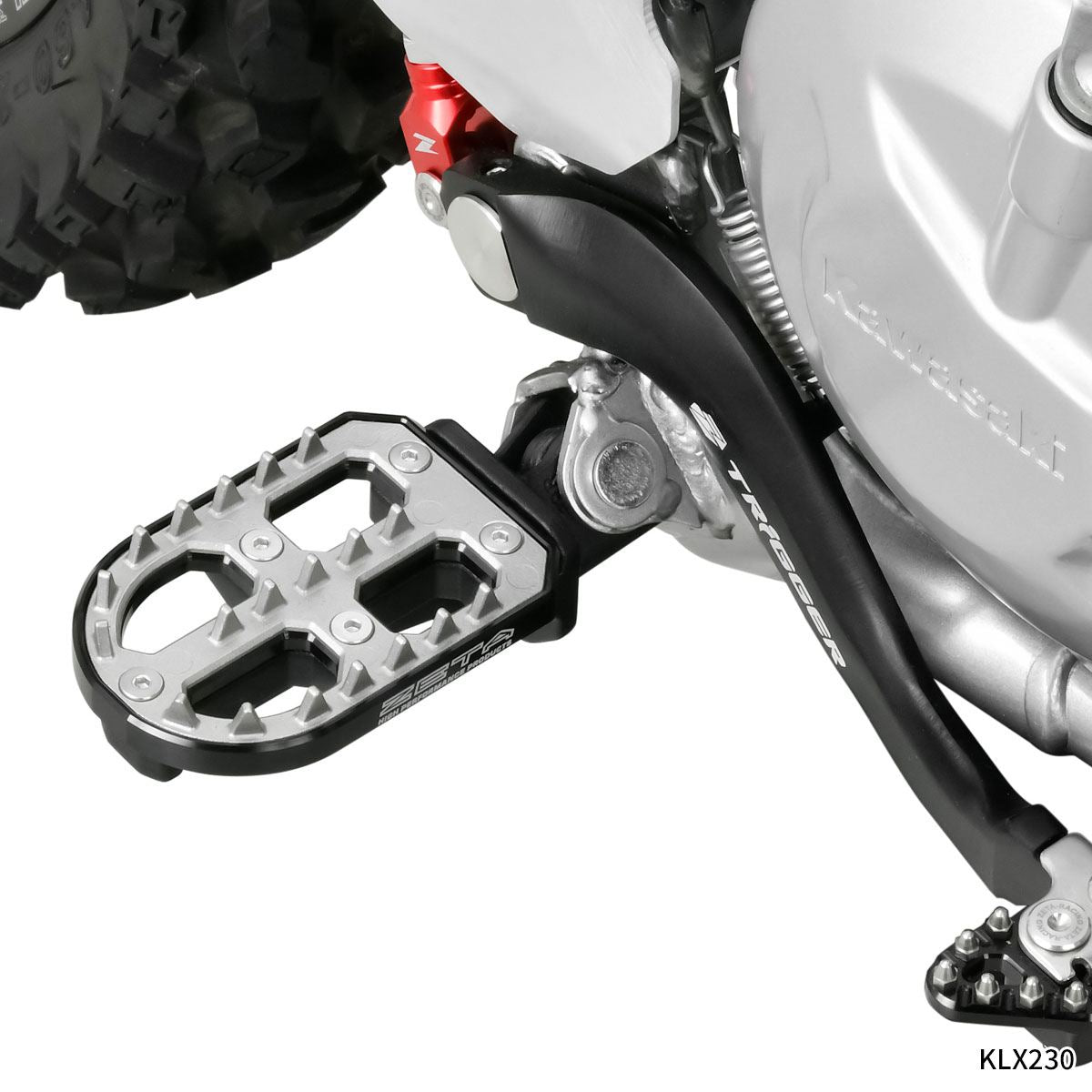 アドベンチャーフットペグ ブラック 高さ50×幅60×奥行135mm KLX230