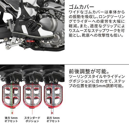 アドベンチャーフットペグ ブルー 高さ50×幅60×奥行135mm WR125R