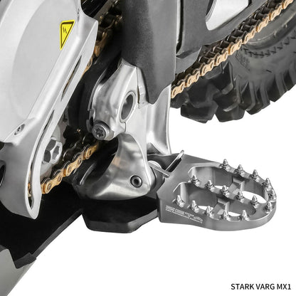 アルミニウムフットペグ チタンカラー STARK VARG MX 1.0/1.2
