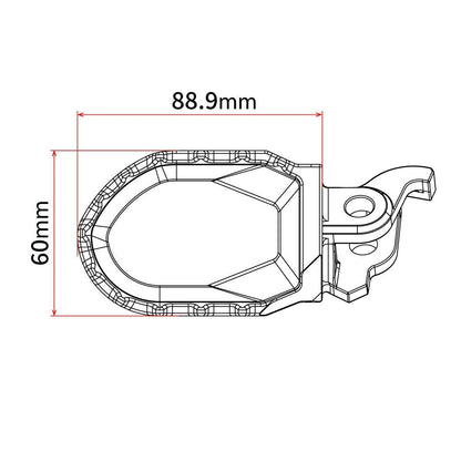 マックスフットペグ オイルスリック 60×88.9mm CRF150R CRF250R/RX/X CRF450R/RL/RX