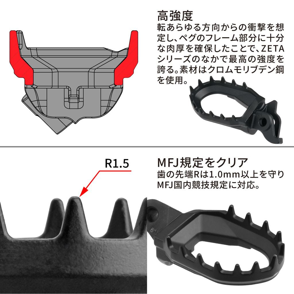 マックスフットペグ オイルスリック 幅60mm KTM