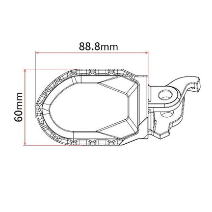 ZETA Max Footpegs Black