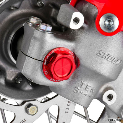 アクスルナット/アクスルボルト フロント レッド M14×22-P1.5 H28.5 CRF250R/450R CRF250RX/450RX