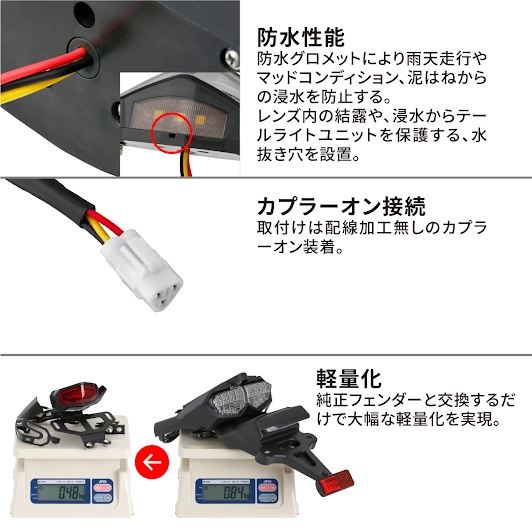 LEDラインテールホルダーキット クリア セロー250