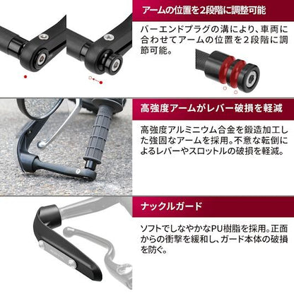 ZETA ソニックハンドガード ブラックプロテクターキット ユニバーサル