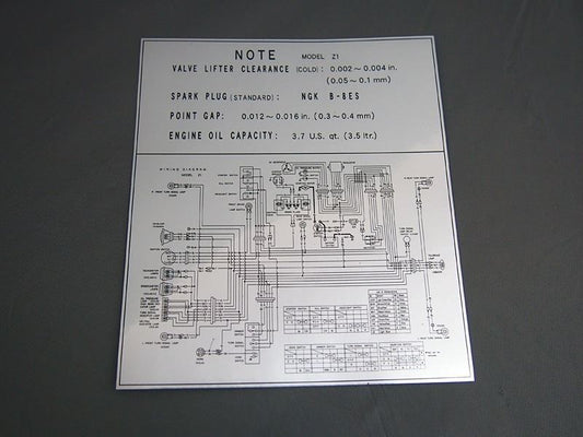 引き出しステッカー 英語表記 1枚 Z1/Z2
