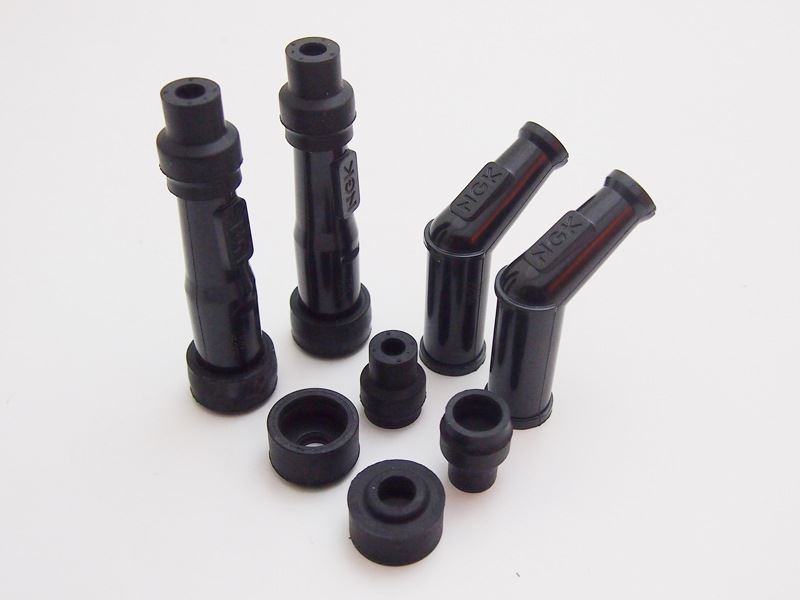 Spark plug cap, NGK, black, one set, universal
