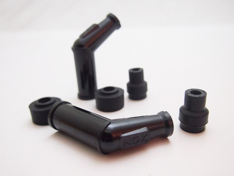 Spark plug cap, NGK, black, one set, universal