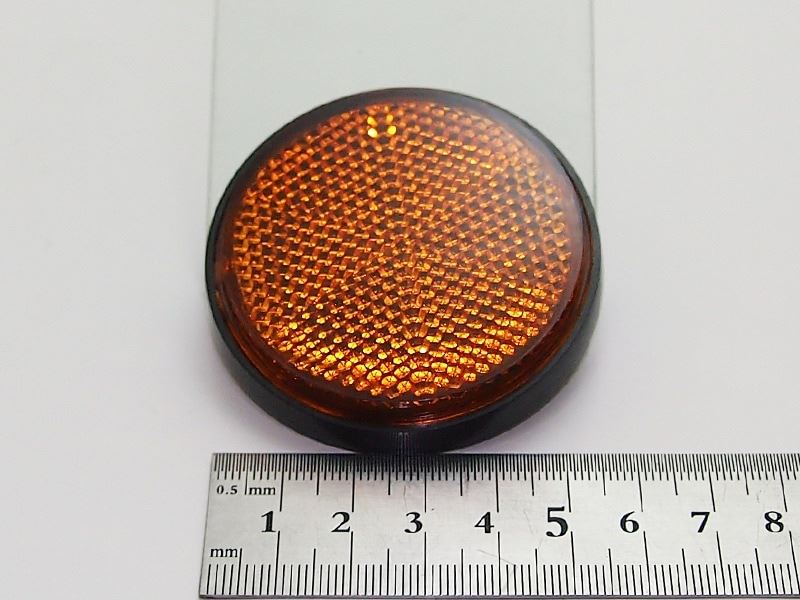 Reflector, orange, 60mm, 1 pc., universal