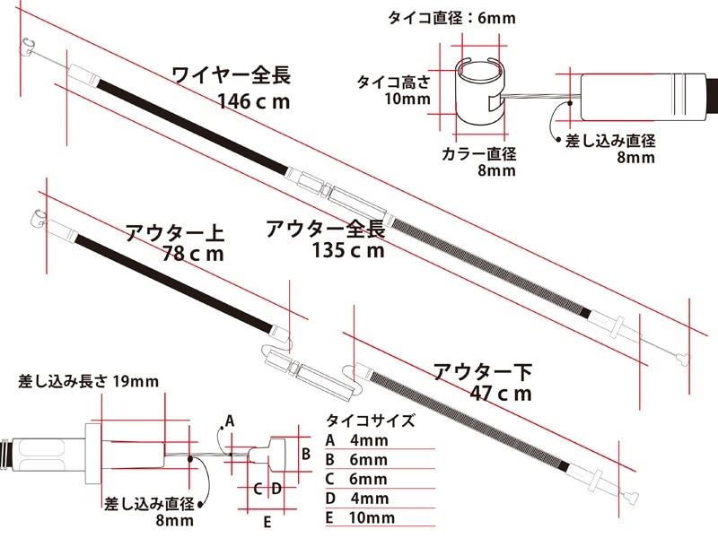 Clutch Cable, 15cm Longer, 1pc, Z1/Z2