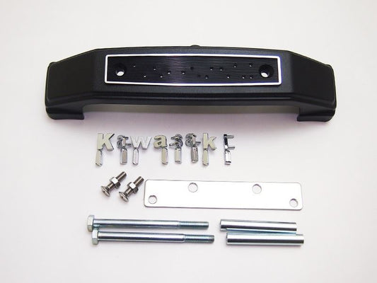 フォークカバーエンブレム ステー付 小文字/Kawasaki ブラック ゼファー1100