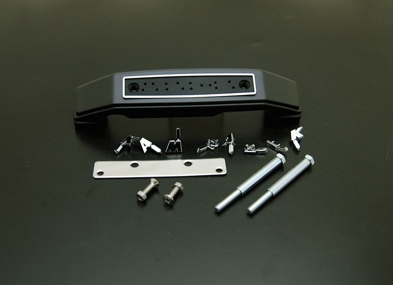 フォークカバーエンブレム ステー付 大文字/KAWASAKI ブラック ゼファー1100