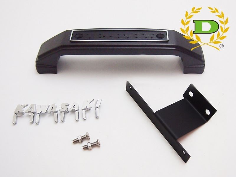 Fork Cover Emblem with Stay, Uppercase/KAWASAKI, Black, Z900RS