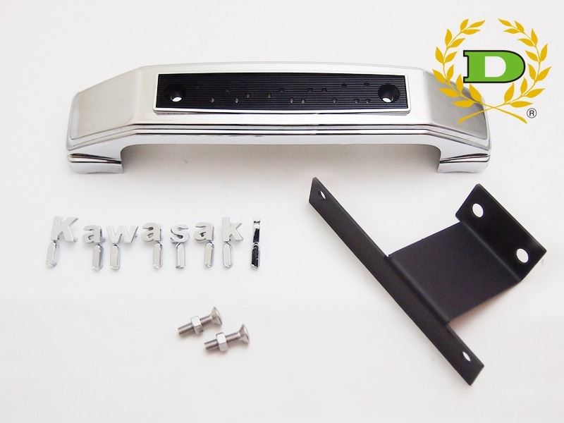 フォークカバーエンブレム ステー付 小文字/Kawasaki メッキ Z900RS